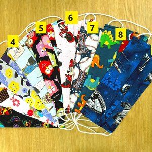 Cotton Face Masks, triple layer with filter pocket